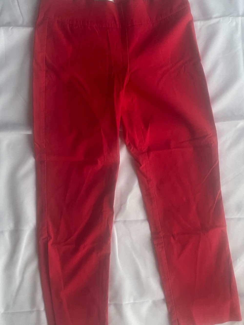 Ladies Red Slim Stretch capri